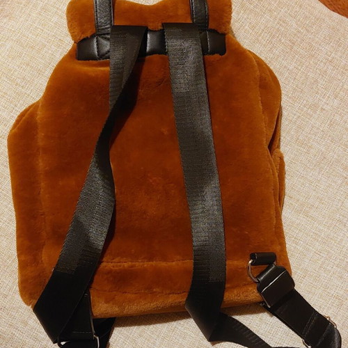 Backpack fluffy from Marks & Spencer like new, black and brown