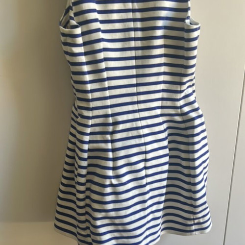 Zara Balloon Dress M/L Used, Blue White Striped