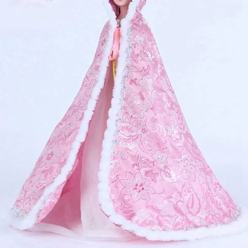 Royal Cape Pink doll cape new, fits 29cm dolls like Barbie