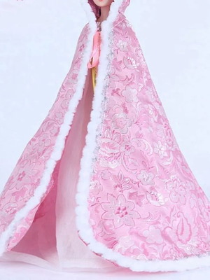 Royal Cape Pink doll cape new, fits 29cm dolls like Barbie