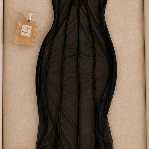 See-through beach dress new, black, size medium