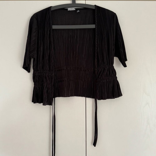 Short-sleeve pleated bolero ASOS new, black