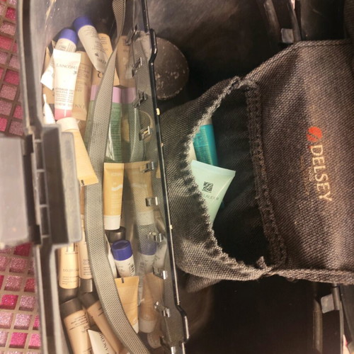 Delsey suitcase with security code blue like new