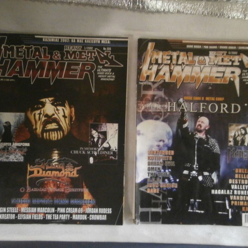 Metal magazines used, pack of 8, rock and metal themes