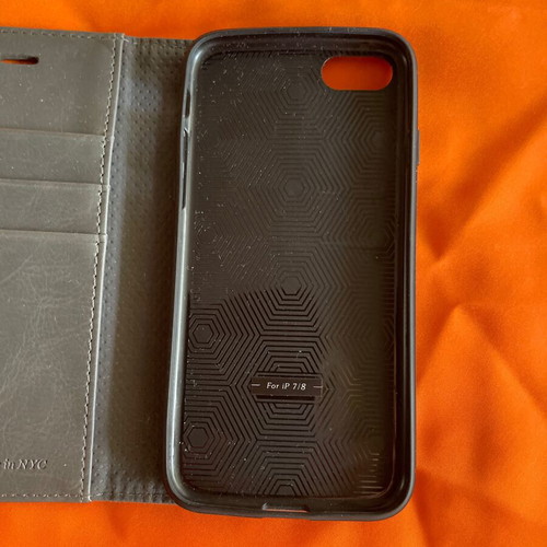 Leather phone case new, gray