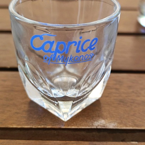 Shot glass set Mykonos collection like new 2007