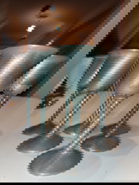 Σετ 6 επαργυρων ποτηριών