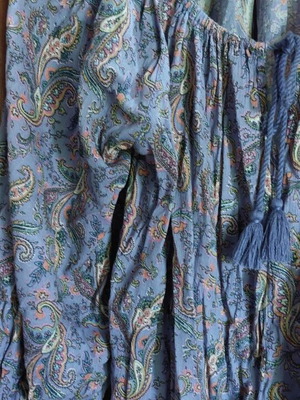 Ralph Lauren dress used, blue multicolor, poplin, size L