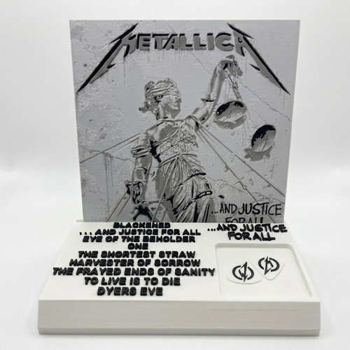 Metallica "...And Justice for All" 3D printed collectible display stand like new