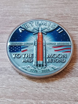 Artemis II commemorative coin new, 250th anniversary USA lunar mission