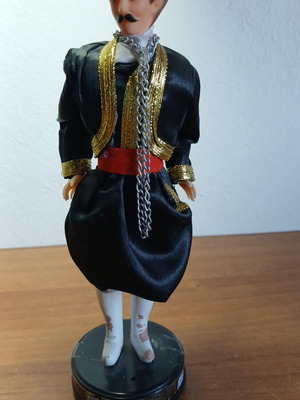 Decorative figure used, battery operated with music