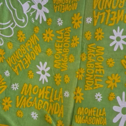 Women's beach pareo in green and yellow