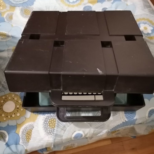 Olivetti Studio 46 typewriter 1974 with carrying case, one key damaged