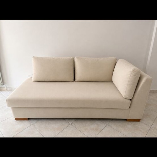 Recliner 2x1m handmade, like new, wood frame with washable cover
