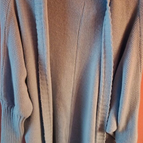 Knitted cardigan like new one size blue