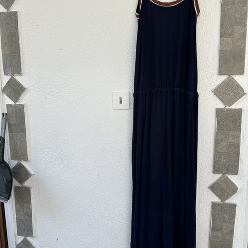 Figaro long dress like new, size M, blue and brown