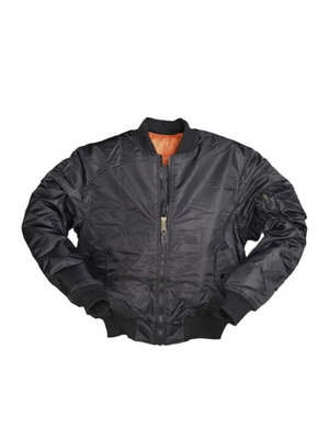 MA1 Bomber Jacket new, unisex, black and orange, size S
