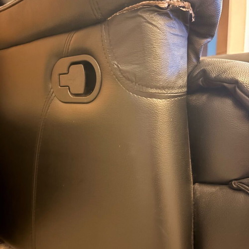 Reclining armchair used with broken mechanism
