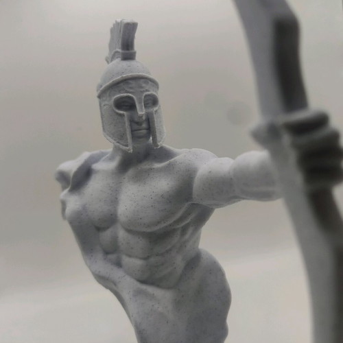 Spartan Archer Bust decorative statue with marble look, new