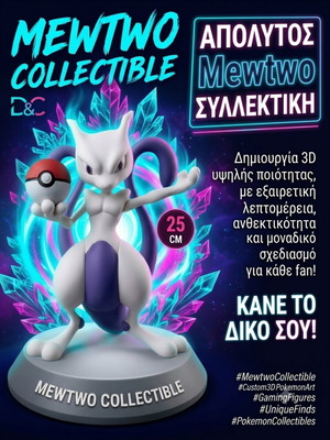 Mewtwo συλλεκτική φιγούρα, 3D εκτύπωση