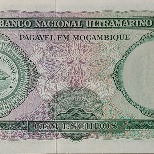 100 Escudos Banknote Mozambique 1961 new