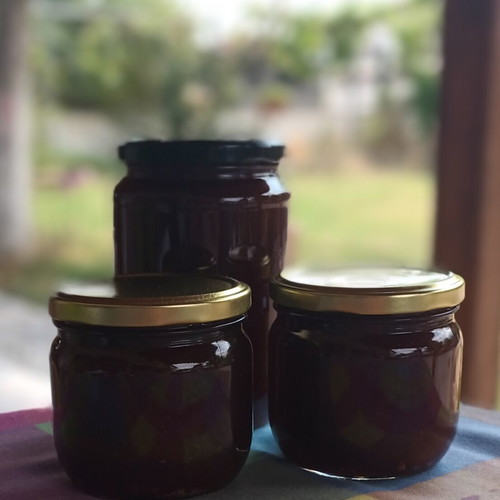 Organic homemade plum jam