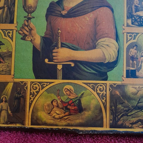 Icon of Saint Barbara on wood used, 23x32 cm