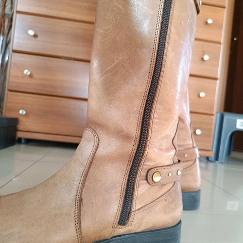 Rollini leather boots used, brown color, size 40