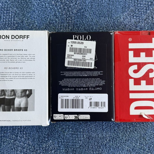 Men's underwear new, 3-pack boxer briefs by top brands