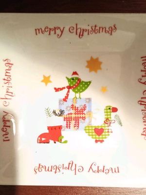 Christmas porcelain plate new