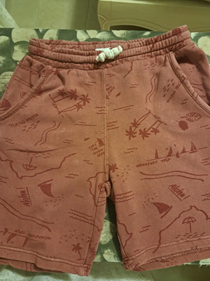 Zara Kids sweatshirt bermuda shorts used, size 122 cm, brown