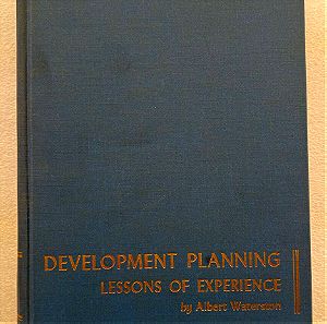 Development planning lessons os experience by Albert Waterston