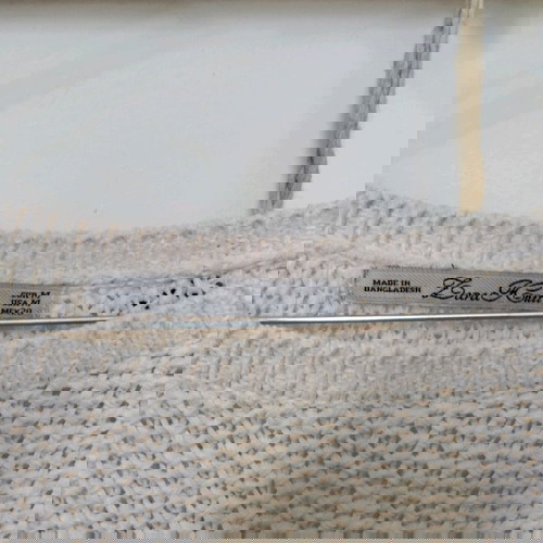 Zara Knit πουλόβερ μεταχειρισμένο, ανοιξιάτικο, μανίκια 3/4, μπεζ, μέγεθος M