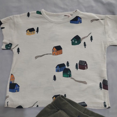 Boys' set Zara shirt and Orchestra shorts like new, size 4 years