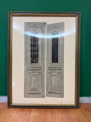 Μεταξοτυπία Σ. Σόρογκα σε ξύλινη κορνίζα μεταχειρισμένη