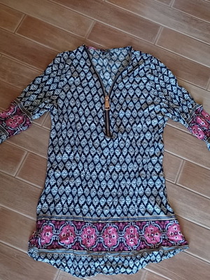 Summer dress with zipper, like new, colorful, size XL
