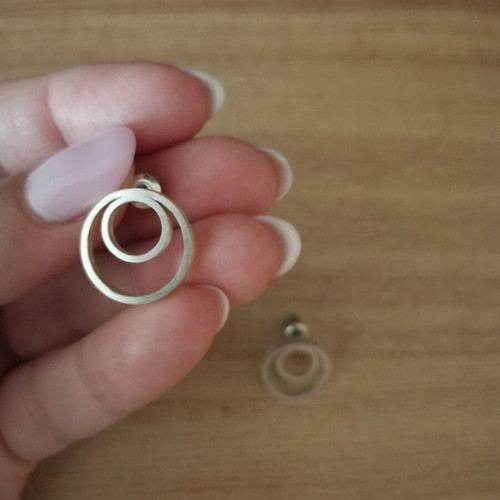 Handmade earrings like new, silver