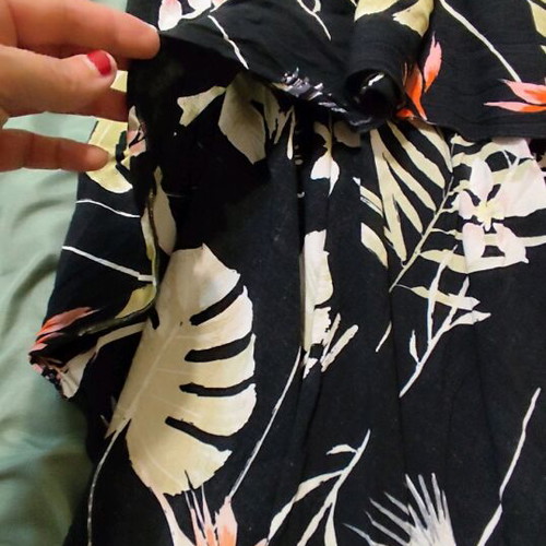 Asymmetric maxi skirt Benissimo like new, tropical floral print, size S