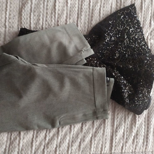 Office pants used, gray, size 34 with larger fit