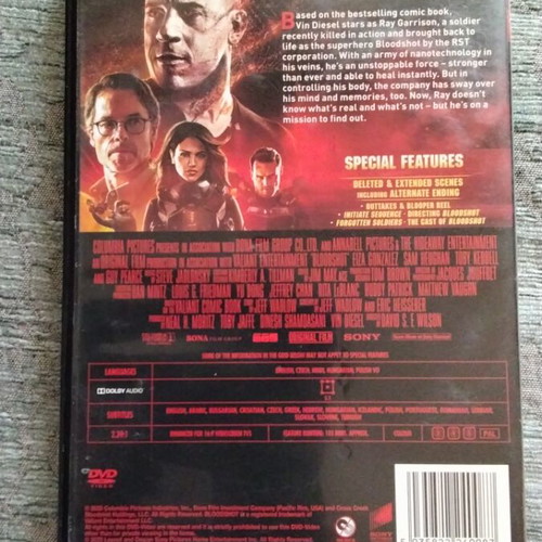 Bloodshot DVD used with Greek subtitles, alternate ending