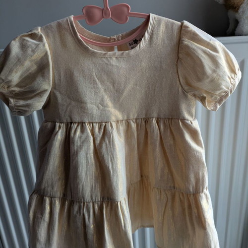Gold dress 9-12m new