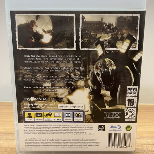 Resistance Fall of Man PS3 game used