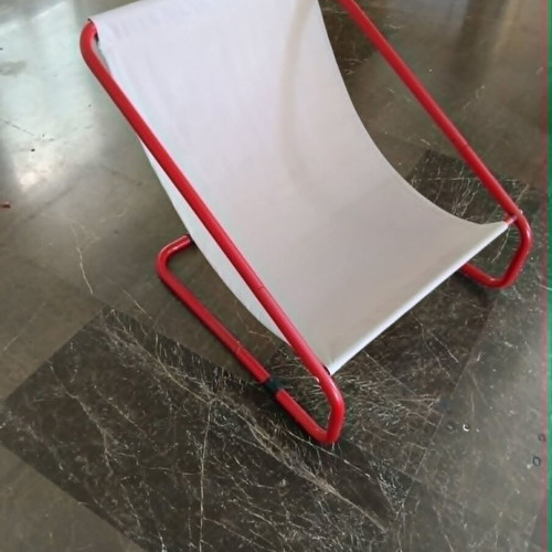 Outdoor and indoor armchair with cushions used