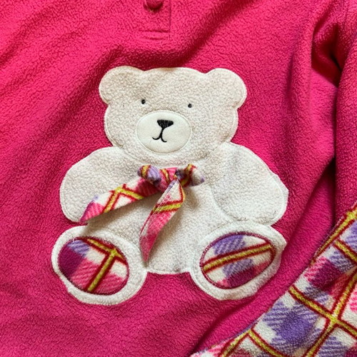 Fleece women's pajama set like new, pink fuchsia, size Small