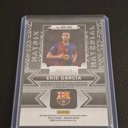 Eric Garcia Obsidian Matrix Material autograph card new
