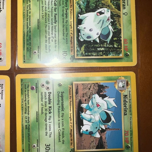 Pokemon TCG vintage cards used, set of 6