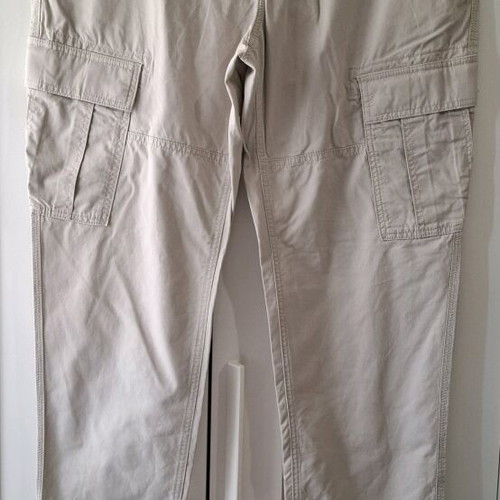 Marks & Spencer cargo pants beige cotton summer like new size 38 XL