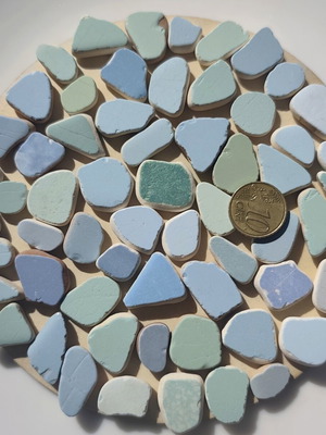 Sea glass tiles for crafts