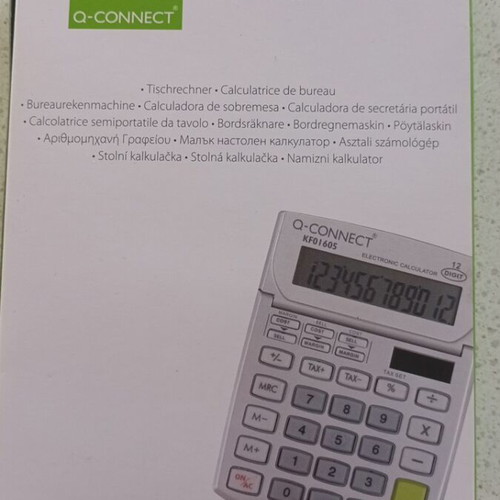 Q-Connect KF01605 Semi-Desktop Calculator New