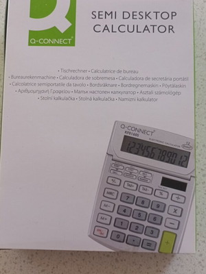 Q-Connect KF01605 Semi-Desktop Calculator New